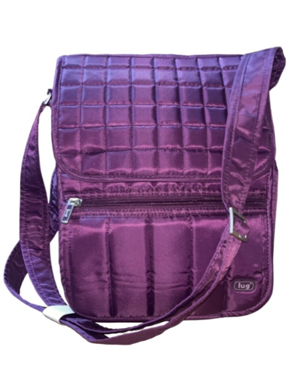 NWOT Lug Plum Purple Quilted Crossbody Bag Travel Purse